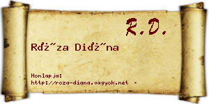 Róza Diána névjegykártya